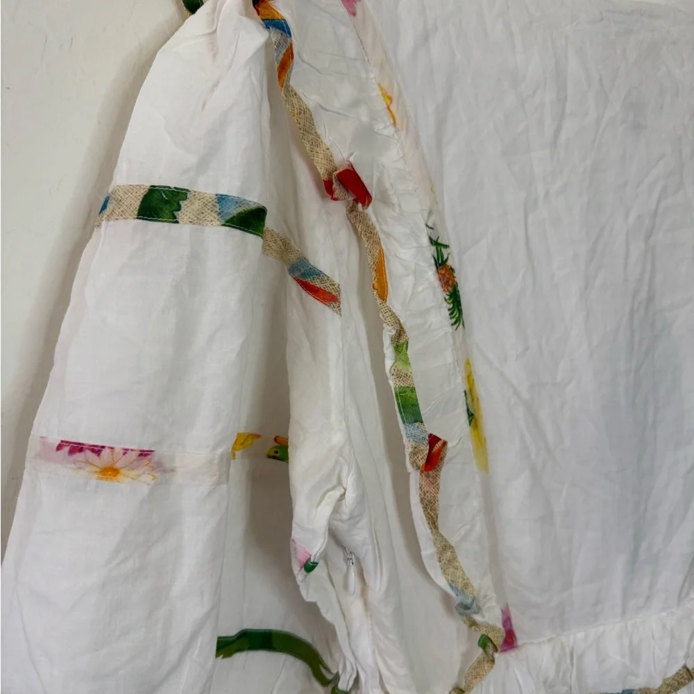 FARM Rio White Midi Dress with Multicolor Stripe Detail - Picture 8 of 10